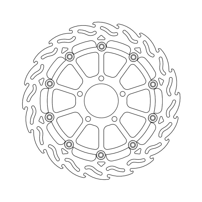 Moto-Master Flame series floating brake rotor