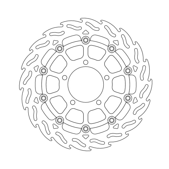 Moto-Master Flame series floating brake rotor