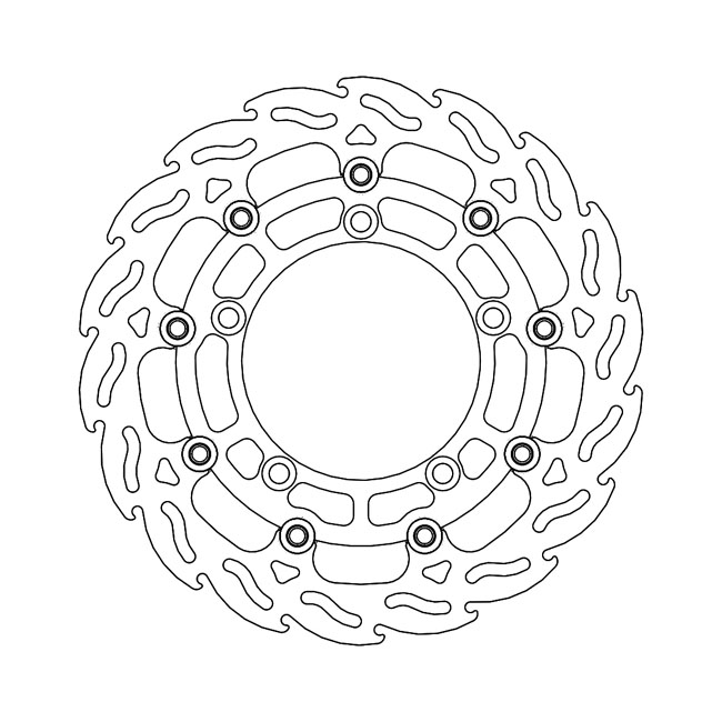 Moto-Master Flame series floating brake rotor