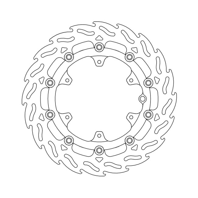 Moto-Master Flame series floating brake rotor