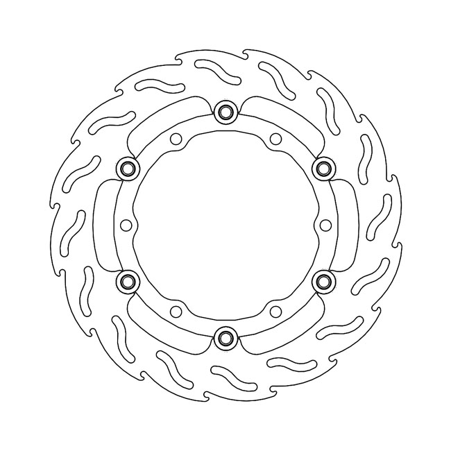 Moto-Master Flame series floating brake rotor