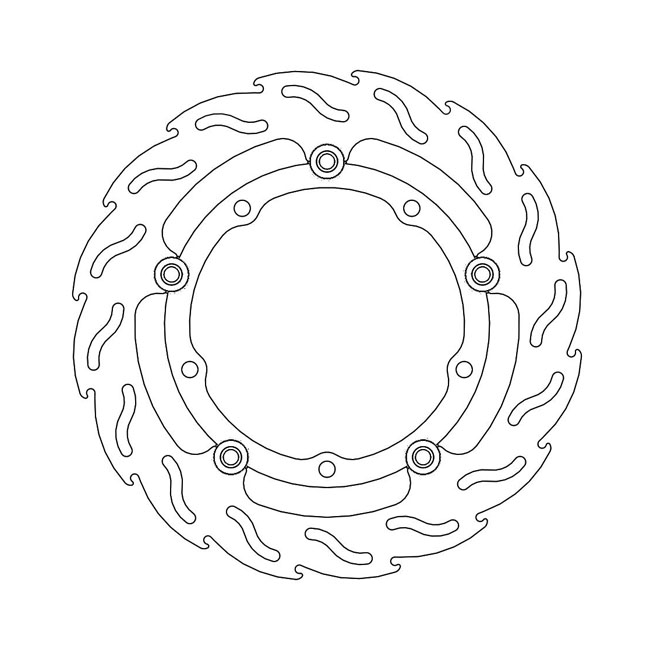 Moto-Master Flame series floating brake rotor