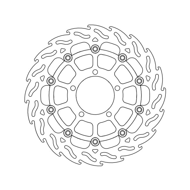 Moto-Master Flame series floating brake rotor