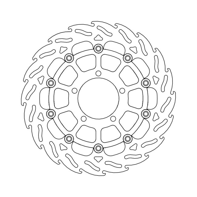 Moto-Master Flame series floating brake rotor