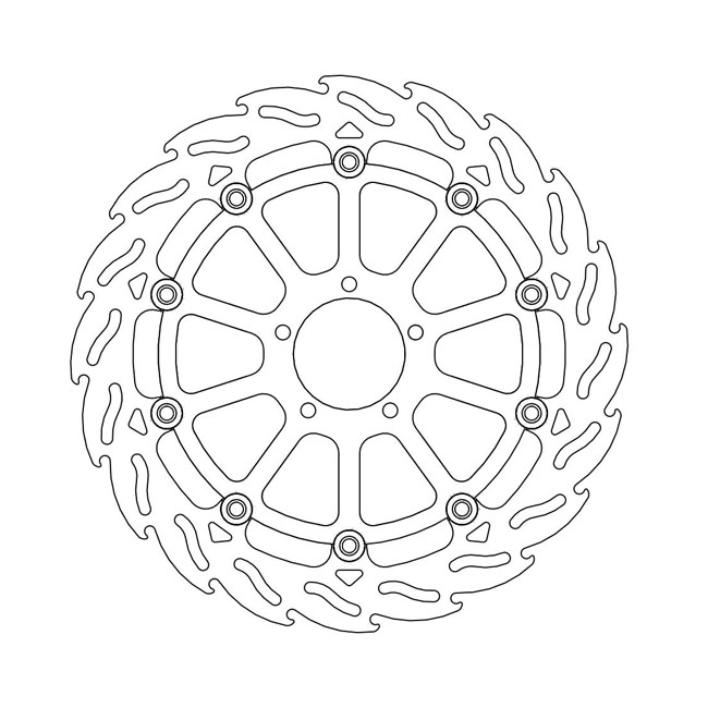 Moto-Master Flame series floating brake rotor