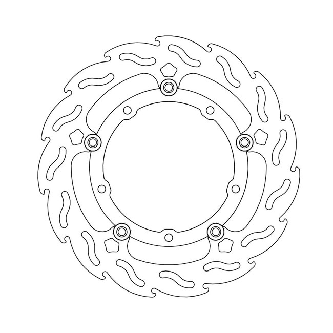 Moto-Master Flame series floating brake rotor