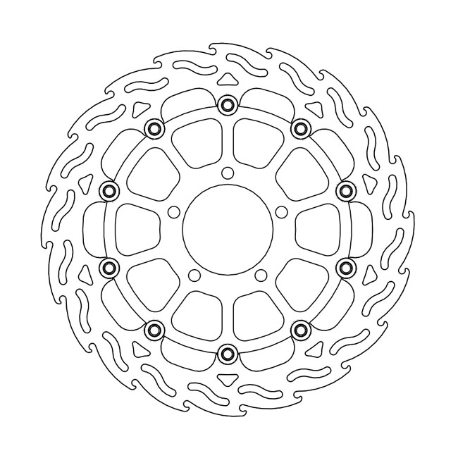 Moto-Master Flame series floating brake rotor