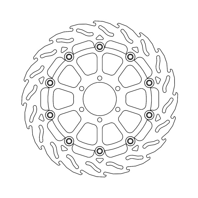 Moto-Master Flame series floating brake rotor