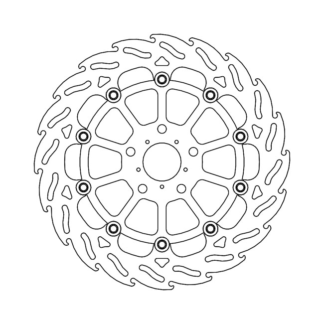 Moto-Master Flame series floating brake rotor