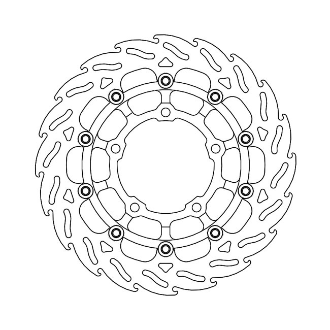 Moto-Master Flame series floating brake rotor