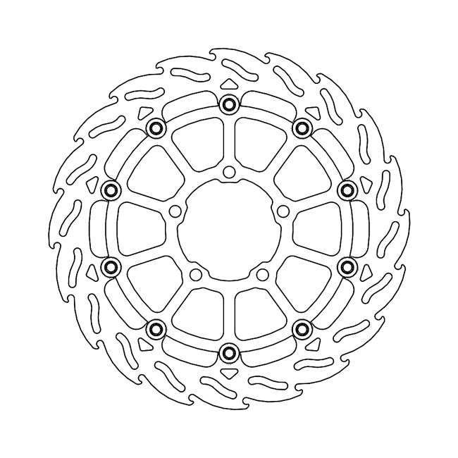 *6 DAYS EXTRA TRANSIT TIME* Moto-Master Flame series floating brake rotor