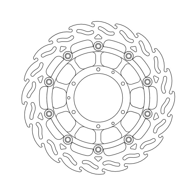 Moto-Master Flame series floating brake rotor