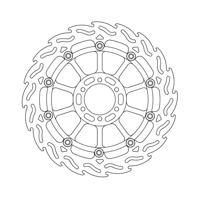 Moto-Master Flame series floating brake rotor