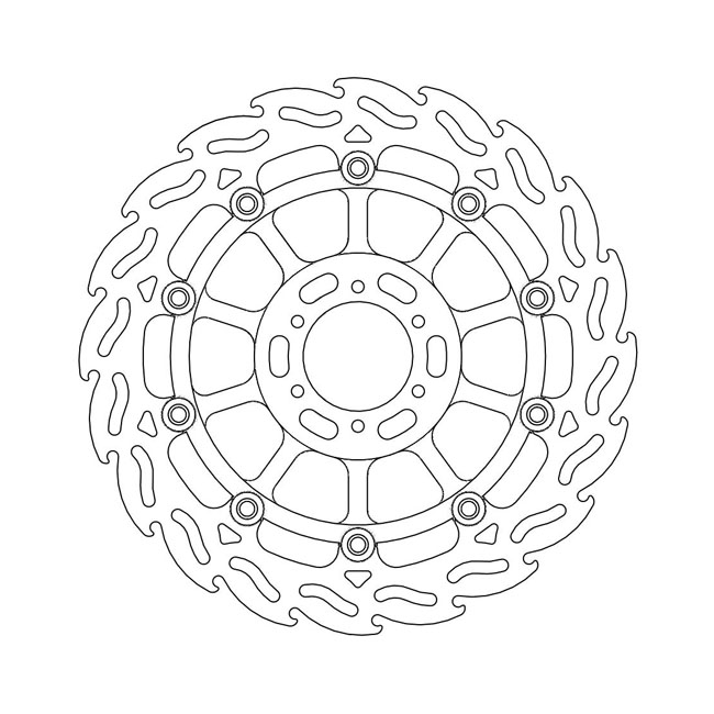 Moto-Master Flame series floating brake rotor