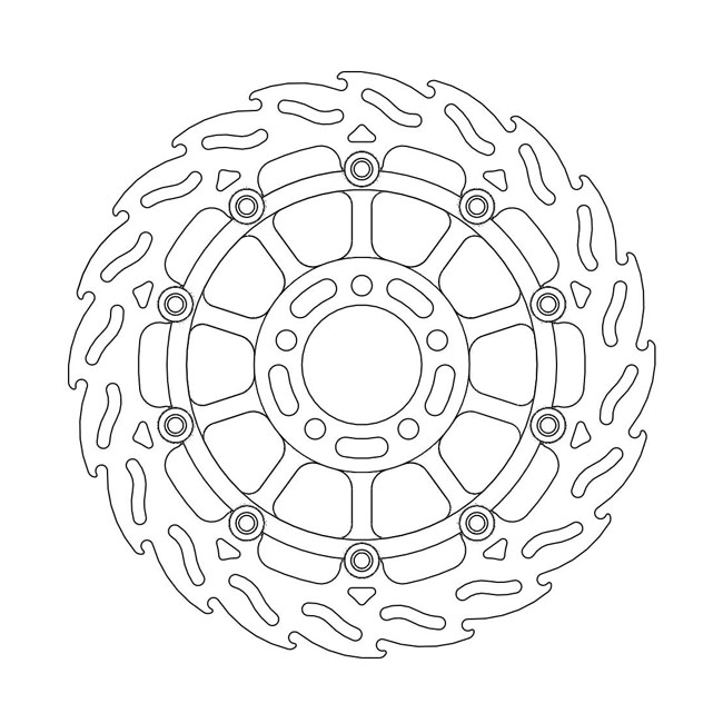 Moto-Master Flame series floating brake rotor