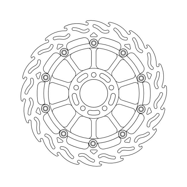 Moto-Master Flame series floating brake rotor