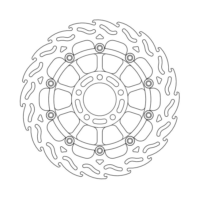 Moto-Master Flame series floating brake rotor