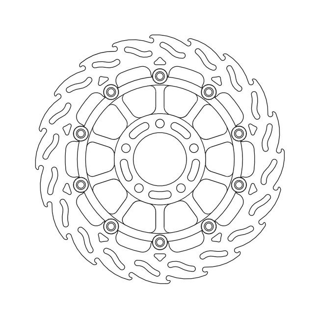 Moto-Master Flame series floating brake rotor