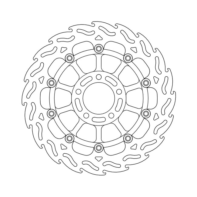 Moto-Master Flame series floating brake rotor