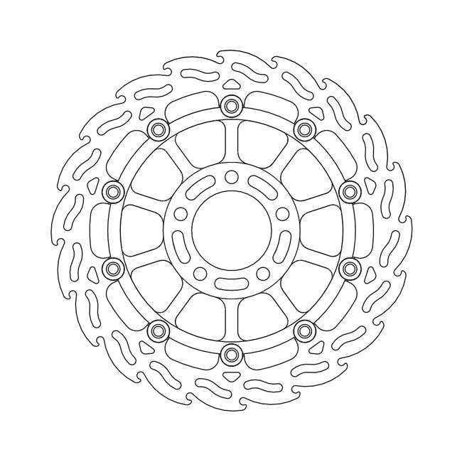 Moto-Master Flame series floating brake rotor