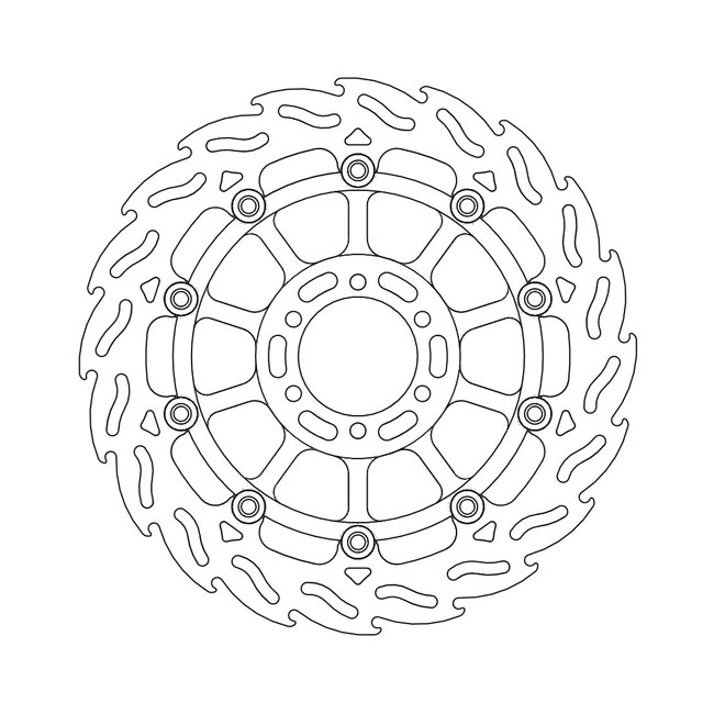 Moto-Master Flame series floating brake rotor