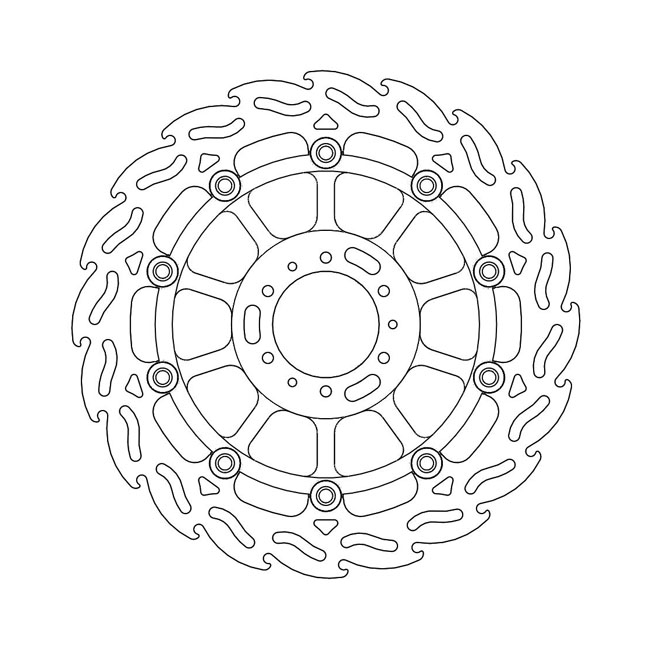 Moto-Master Flame series floating brake rotor