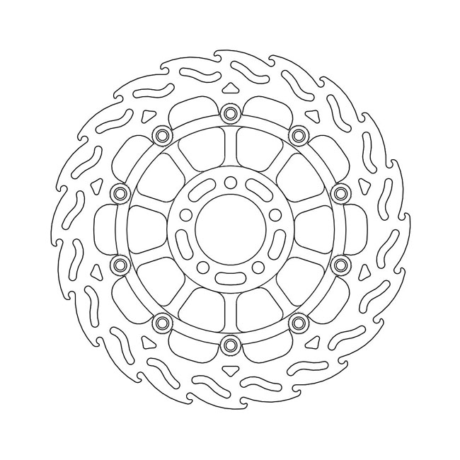 Moto-Master Flame series floating brake rotor