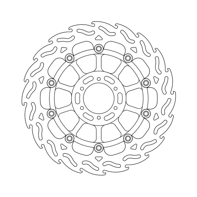 Moto-Master Flame series floating brake rotor