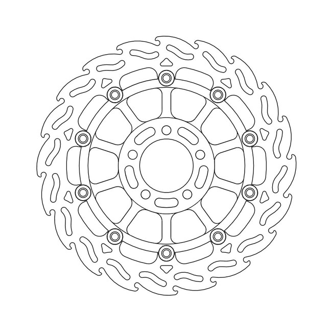 Moto-Master Flame series floating brake rotor