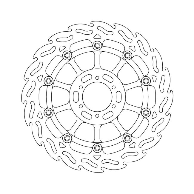 Moto-Master Flame series floating brake rotor