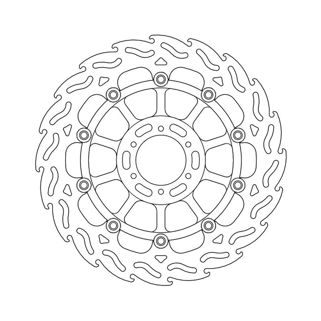 Moto-Master Flame series floating brake rotor