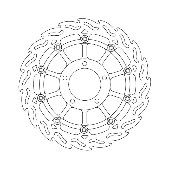 Moto-Master Flame series floating brake rotor