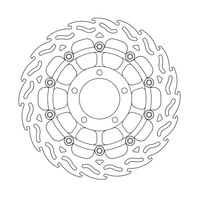 Moto-Master Flame series floating brake rotor