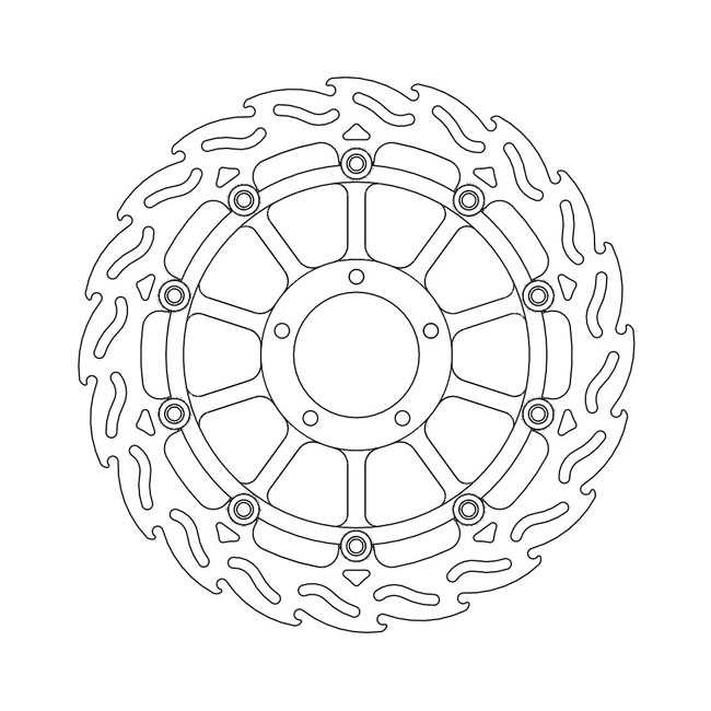 Moto-Master Flame series floating brake rotor