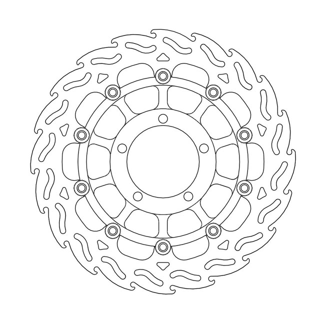 Moto-Master Flame series floating brake rotor