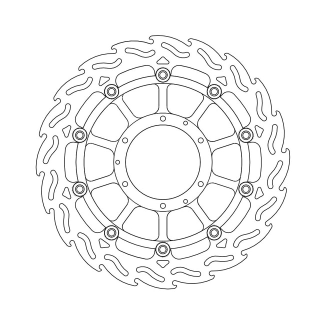 Moto-Master Flame series floating brake rotor