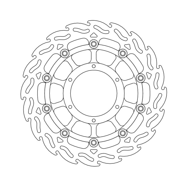 Moto-Master Flame series floating brake rotor