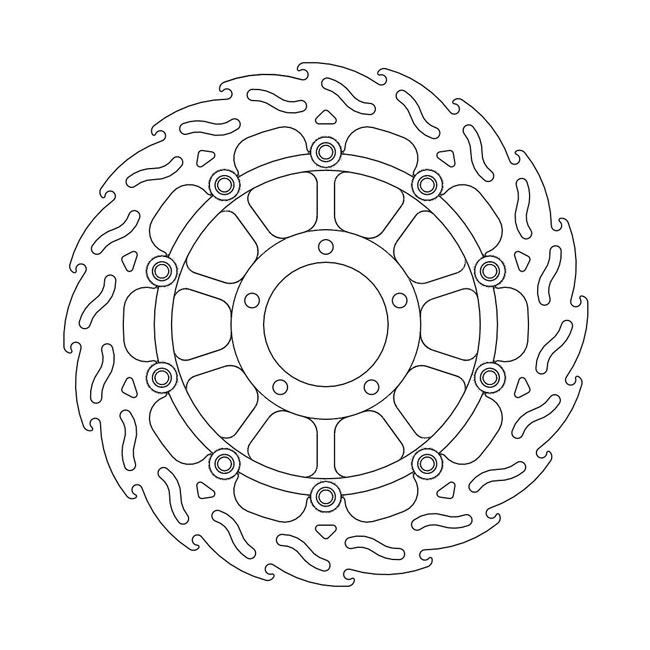 Moto-Master Flame series floating brake rotor