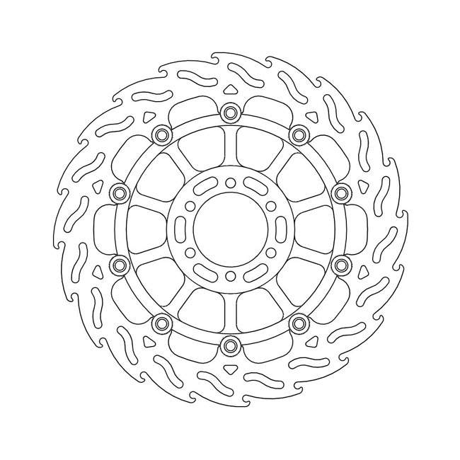 Moto-Master Flame series floating brake rotor