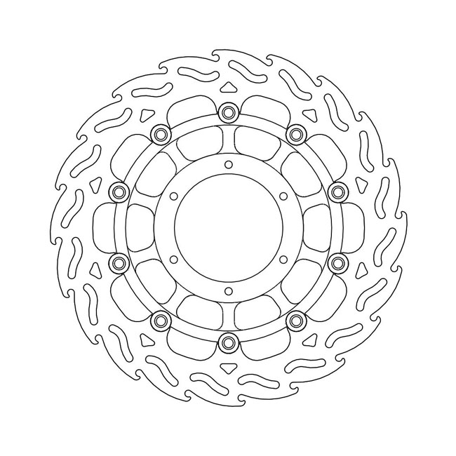 Moto-Master Flame series floating brake rotor