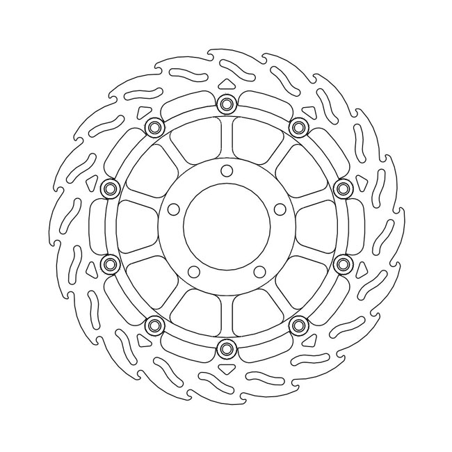 Moto-Master Flame series floating brake rotor