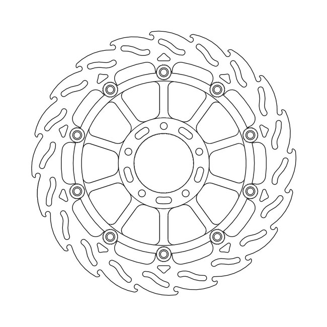 Moto-Master Flame series floating brake rotor