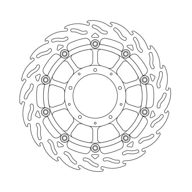 Moto-Master Flame series floating brake rotor