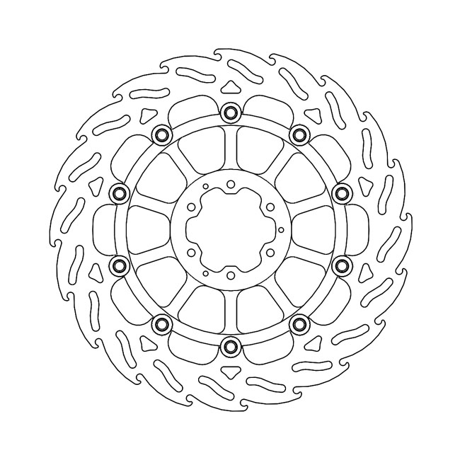 Moto-Master Flame series floating brake rotor