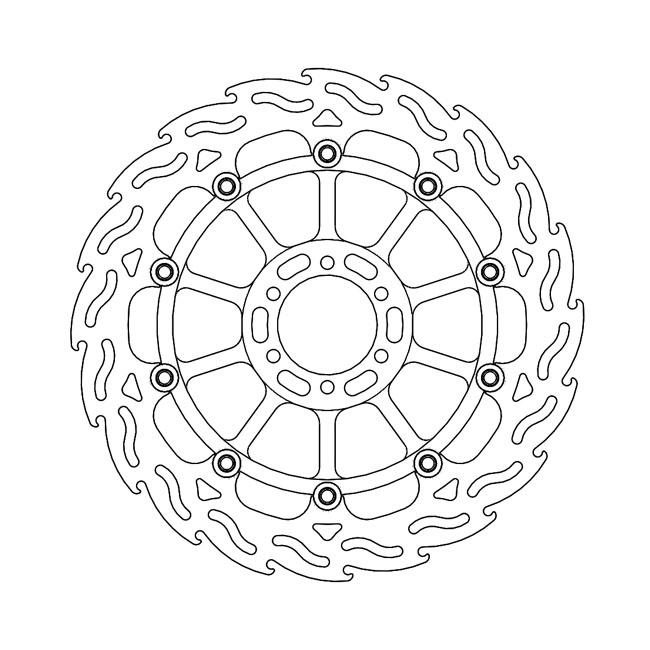 Moto-Master Flame series floating brake rotor