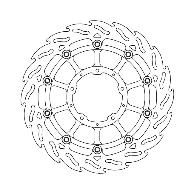 Moto-Master Flame series floating brake rotor