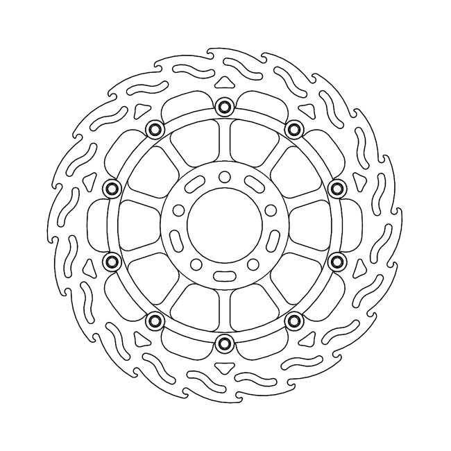 Moto-Master Flame series floating brake rotor