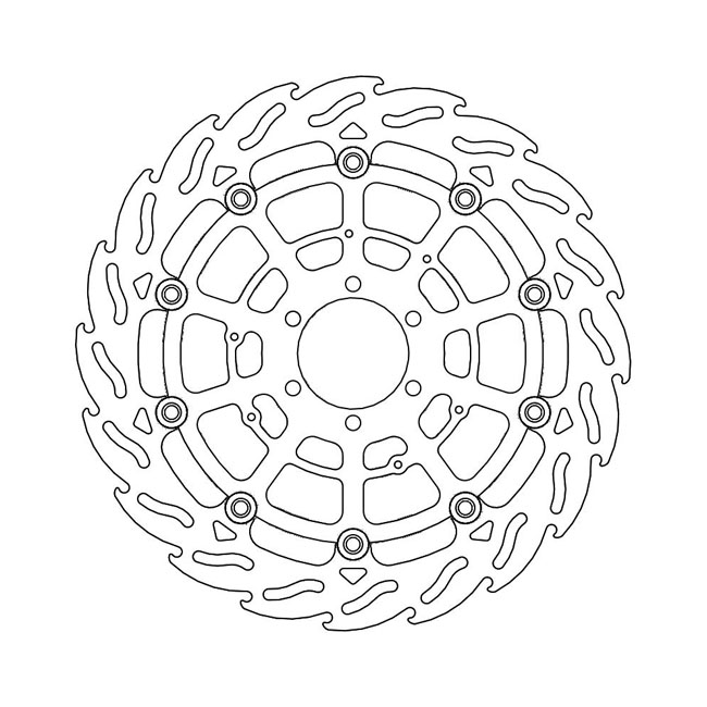 Moto-Master Flame series floating brake rotor