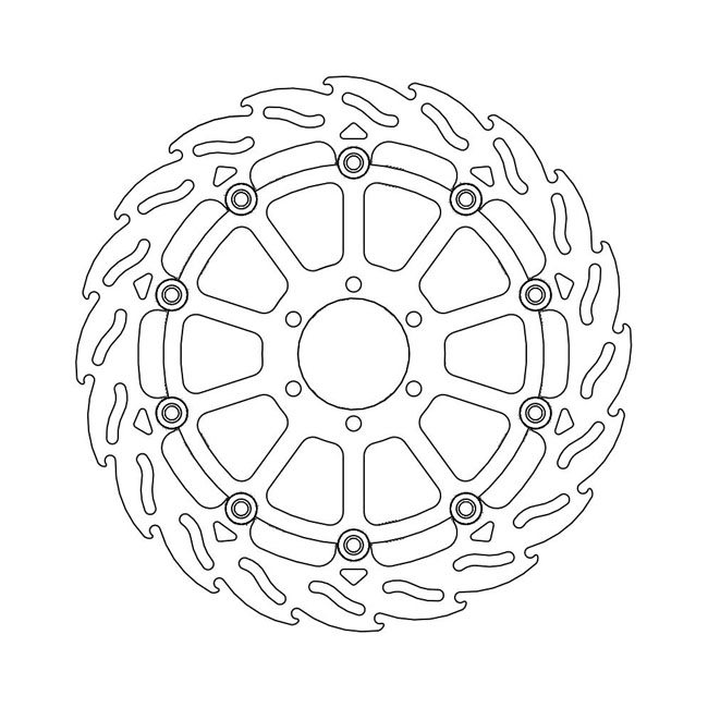 Moto-Master Flame series floating brake rotor