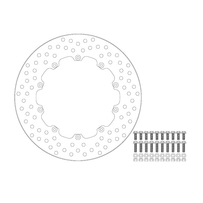 Moto-Master Halo series fixed brake rotor